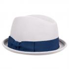 trilby piccholo da donna in feltro di lana grigio chiaro