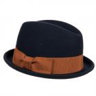 trilby piccholo da donna in feltro di lana blu