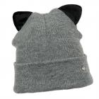 beanie con risvolto  grigio