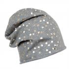 berretto oversize con puntini metalizzati  grigio