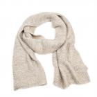Sciarpa in maglia con filo lurex dorato grigio