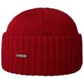 STETSON | Beanie Merino Wool berretto con risvolto rosso