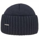 STETSON | Beanie Merino Wool berretto con risvolto blu