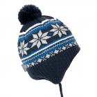 Cappello a maglia per bambini con nastro e pompon da STERNTALER blu scuro