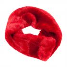 sciarpa in eco pelliccia firmato ALESSANDRA BACCI  rosso