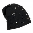berretto beanie Perle firmato ALESSANDRA BACCI  nero