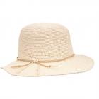 MAYSER | cappello estivo per donna in paglia crochet PANAMA bianco