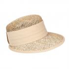 SEEBEGER | cappello visiera in paglia per donna sabbia