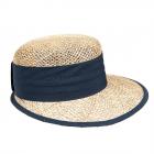 SEEBEGER | cappello visiera in paglia per donna blu