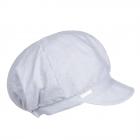 SEEBERGER | Berrettone per donna estivo in cotone leggero grigio chiaro