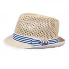 cappello in paglia tipo trilby per donna naturale