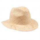 ALESSANDRA BACCI | cappello traveller in paglia con disengi d'oro  naturale