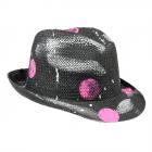 ALESSANDRA BACCI | cappello paglia trilby per donna pitturato a mano nero