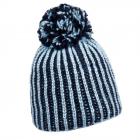 MAXIMO | cuffia pompon con fodera cotone blu