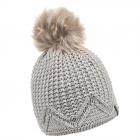 McBEANIE | berretto maglia com pompon ecologico e motivo strass grigio chiaro