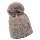 McBEANIE | berretto pompon maglia e strass per donna fango