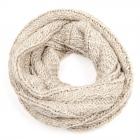 SEEBERGER | sciarpa loop in lana maglia cable design beige