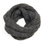 SEEBERGER | sciarpa loop in lana maglia cable design antracite