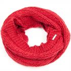SEEBERGER | sciarpa loop in lana maglia cable design rosso scuro