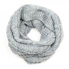 SEEBERGER | sciarpa loop in lana maglia cable design grigio chiaro