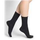 BLEUFORET | calzini donna in cotone naturale antracite
