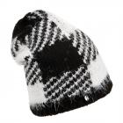 cuffia beanie a quadretti per donna bianco