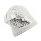cuffia beanie con motivo paillettes per bimba grigio
