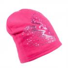 cuffia beanie con motivo paillettes per bimba fuxia