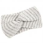 fascia lana maglia bicolore per donna grigio chiaro