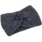 fascia lana maglia bicolore per donna blu