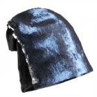 cuffia beanie donna Pailettes reversibili blu