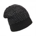 cuffia donna in lana maglia nero
