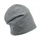 cuffia beanie con strass per donna grigio