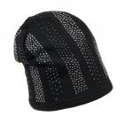 cuffia beanie con strass per donna nero