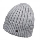 FASHION | berretto cuffia con risvolto in lana maglia con lurex grigio