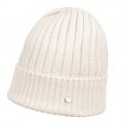 FASHION | berretto cuffia con risvolto in lana maglia con lurex bianco naturale