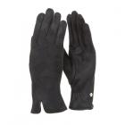MODA | Guanti da donna in pelle scamosciata unicolore nero