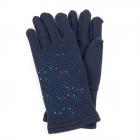 guanti per donna elastici con motivo borchie blu