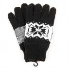 guanti uomo thinsulate con motivo jacquard nero