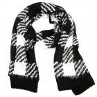 Sciarpa da donna a quadri Bianco Nero CM180X30 bianco