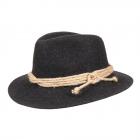 HUTTER | cappello feltro lana outdoor con guarnizione corda antracite