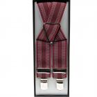 bretelle con disegno linee e clip forti di alta qualit� bord�