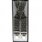 bretelle con disegno gocce e clips fortissimi verde loden