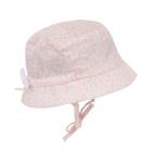 STERNTALER | cappellino tessuto bimba con paraorecchie e laccetti rosa