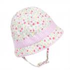 STERNTALER | cappellino tessuto baby con paraorecchie e laccetti bianco