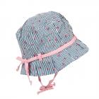 STERNTALER | cappellino tessuto bimba con laccetti blu scuro