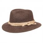 HUTTER | cappello feltro lana outdoor con guarnizione marrone