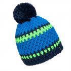 McBEANIE | berretto pompon lana maglia con fodera pile blu royal