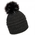 McBEANIE | berretto lana alpaka con pompon sintetico antracite