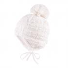 MAXIMO | Cuffia bimba pompon con paraorecchie e lacci 75578-188700 naturale